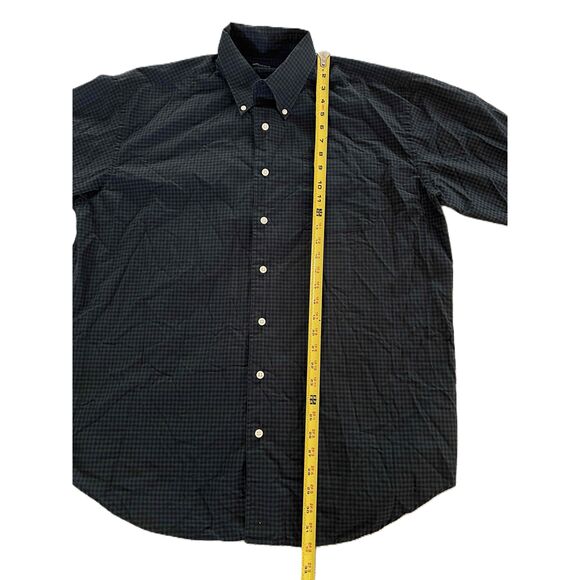 Nautica Blue Green Plaid Button Down Long Sleeve Shirt Men's Large 17.5 34/35 - Picture 6 of 10